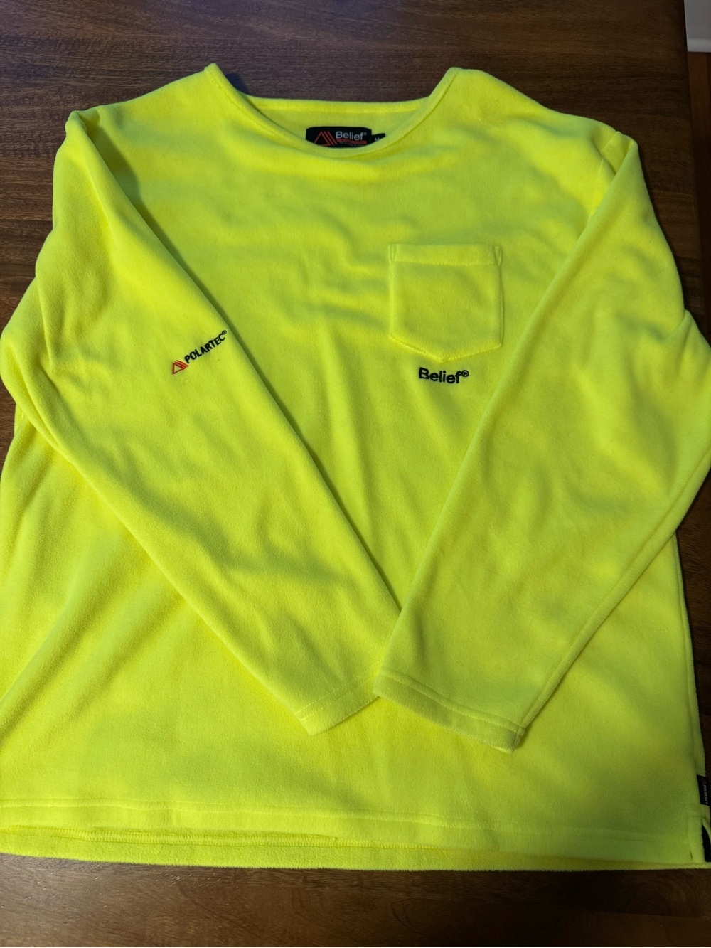 Belief NYC Polartec Fleece. Rare. High-Visibility Yellow